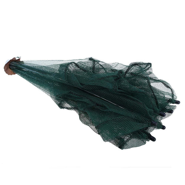 Foldable 6 Hole Automatic Retractable Fishing Shrimp Trap