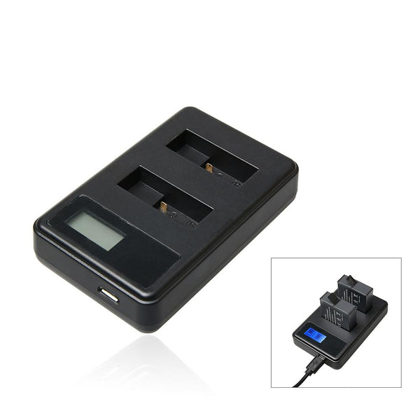 Dual Battery Charger with LCD Power Display for Gopro Hero 5 / 6