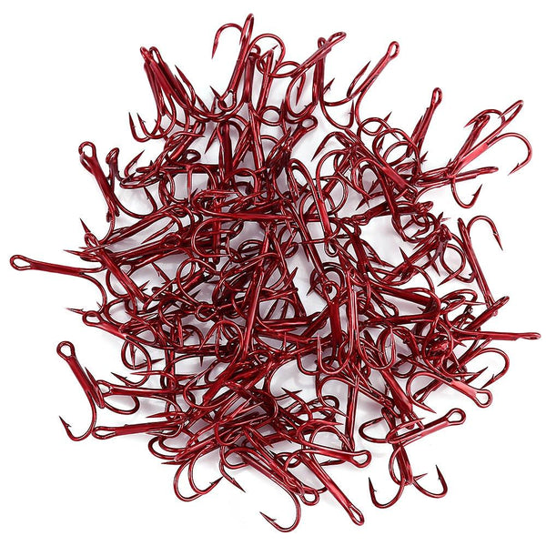 100 Pcs Lures Fishing Treble Hooks