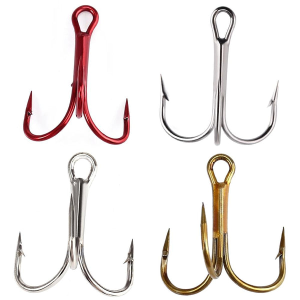 100 Pcs Lures Fishing Treble Hooks