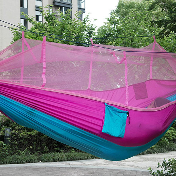Single Person Portable Parachute Fabric Mosquito Net Hammock for Indoor Outdoor Use - CBXMall.com | Best Prices ➤ Fast DELIVERY | ✈ Free Standard Shipping over 100+ Countries Worldwide