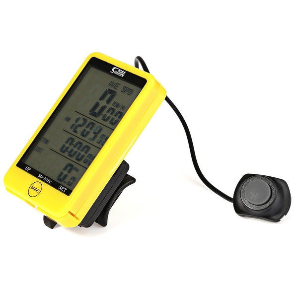 SunDing SD - 576C Water Resistant Touch Screen Wireless Bike Computer Speedometer with LCD Backlight
