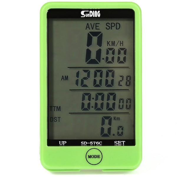 SunDing SD - 576C Water Resistant Touch Screen Wireless Bike Computer Speedometer with LCD Backlight