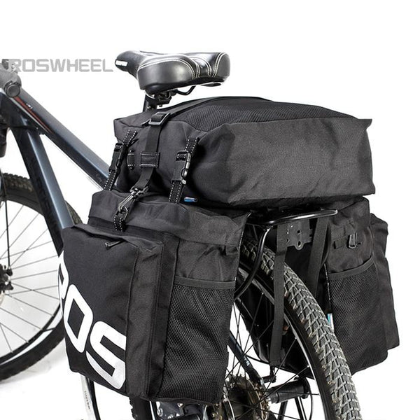 Roswheel 37L Water Resistant Durable 3 in 1 Bicycle Rear Pannier Bag