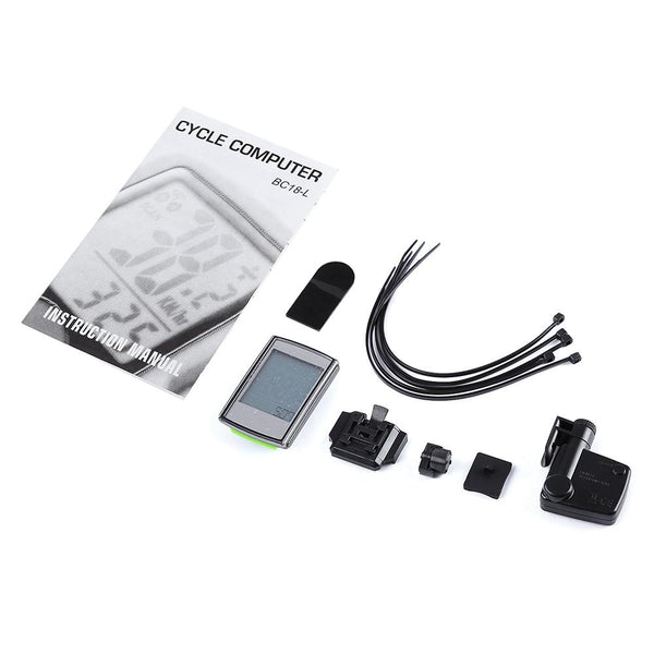 Water Resistant Wireless Cycle Computer Speedometer with LCD Backlight