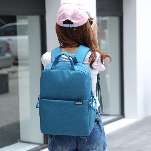 CADEN L5 Stylish Nylon Multifunction Shockproof Camera Backpack Bag for Canon Nikon