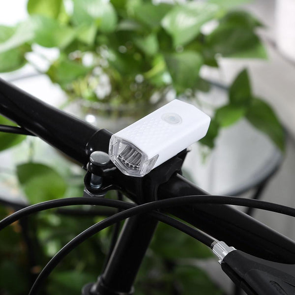Water Resistant Rechargeable Mountain Bike Front Light with USB Changer for Night Cycling