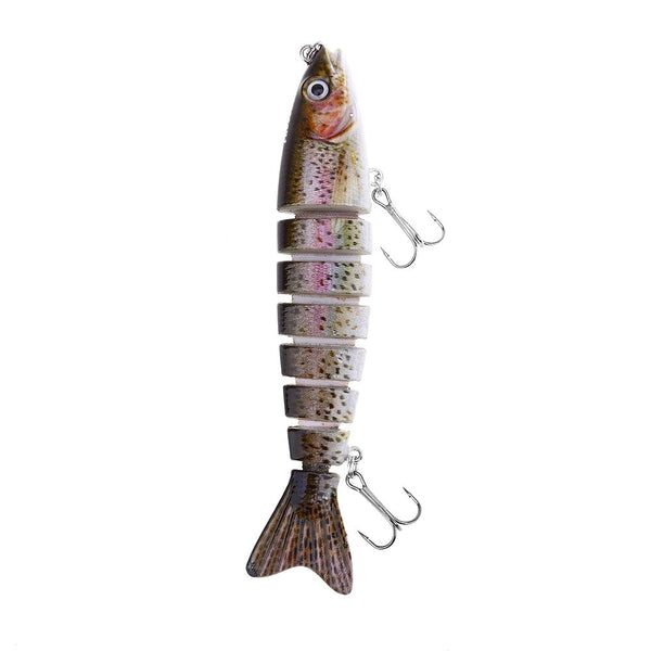 HS - 006 Minnow 8 Sections Artificial Fishing Bait Bionic Lure with Hook