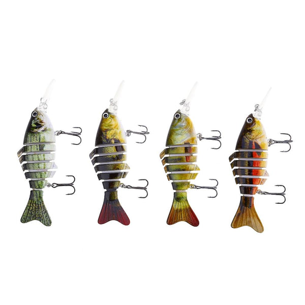 HS - 005 Minnow Six Sections Artificial Fishing Bait Bionic Lure with Hook