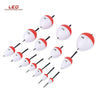LEO 14pcs / Set Fishing Bobber with Stick Polystyrene Fish Float