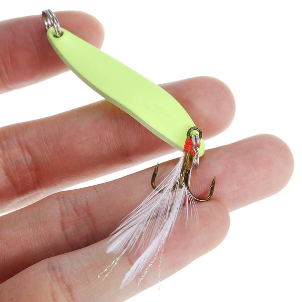 19pcs Metal Hard Fishing Bait Sequin Hook with Portable Storage Box