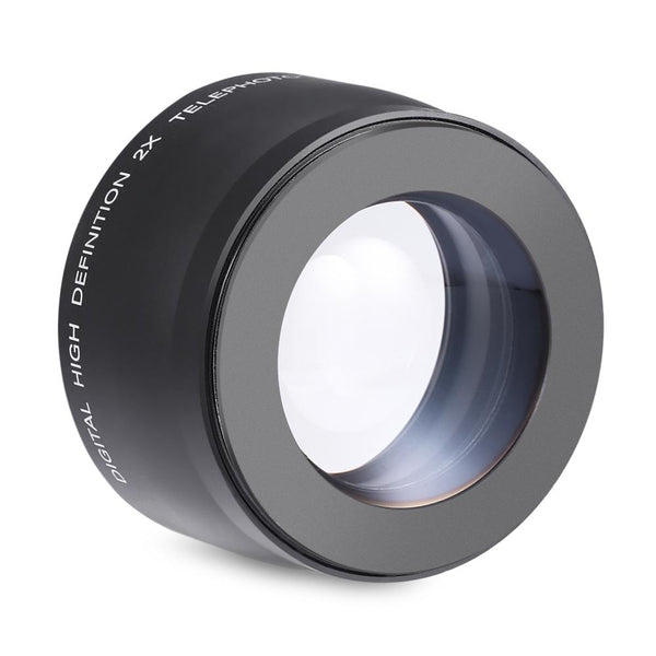 Digital High Definition 58MM 2X Teleconverter Telephoto Lens for DSLR Camera