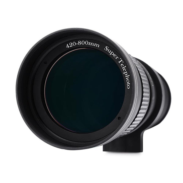 420 - 800MM F/8.3 - 16 Super Telephoto Manual Zoom Lens with Adapter for Canon EOS EF Camera