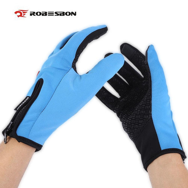 Robesbon Paired Unisex Outdoor Bicycle Screen Warm Riding Gloves