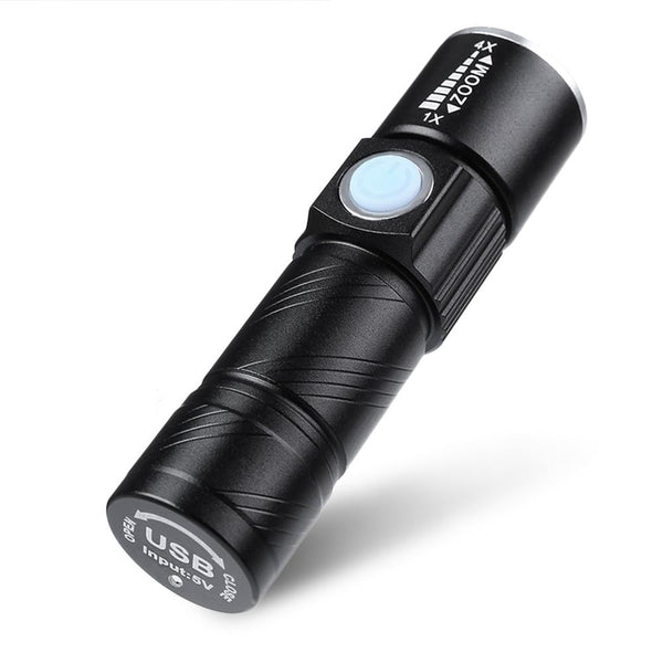 CYCLE ZONE USB Rechargeable Bike Front Handlebar Flashlight