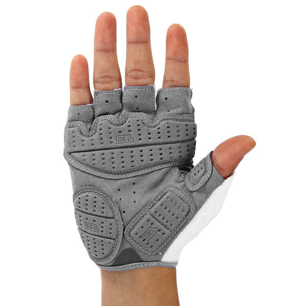 2pcs Robesbon Breathable Mountain Road Bike Half Finger Cycling Bicycle Gloves Gel Silicone