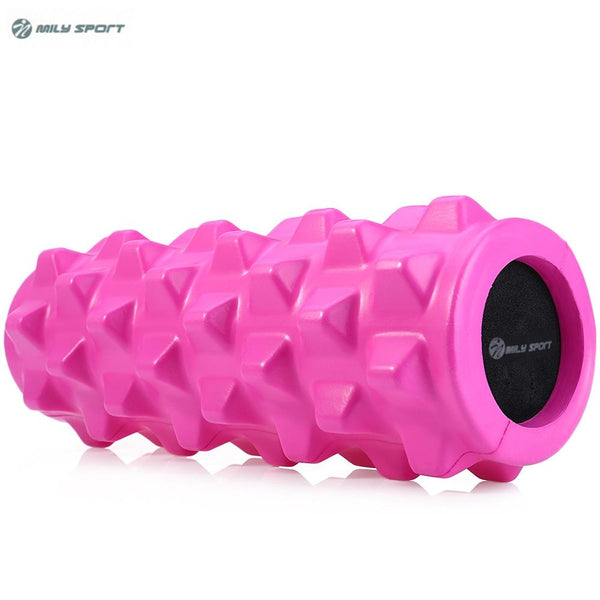 MILY SPORT PU Skin EVA Yoga Fitness Foam Roller Physio Block Exercise Massage Gym Cure Equipment