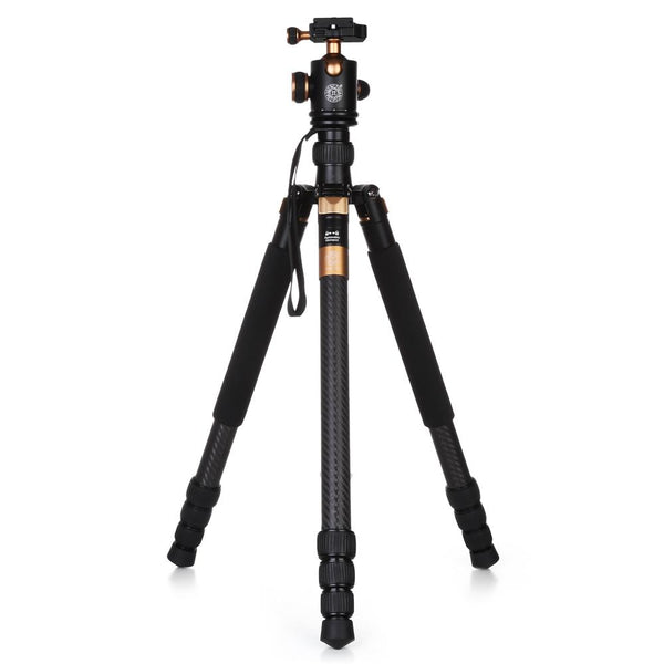 QZSD Q968C 1.75m Carbon Fiber 4 Section Camera Tripod Unipod