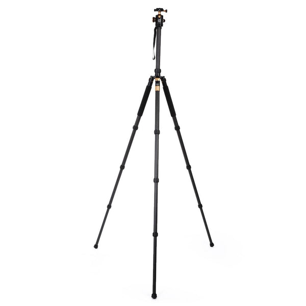 QZSD Q968C 1.75m Carbon Fiber 4 Section Camera Tripod Unipod
