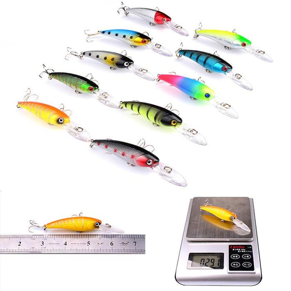 Pro Beros DWS251 ABS Plastic Classic Fishing Lures Minnow Hard Bait 20pcs Set