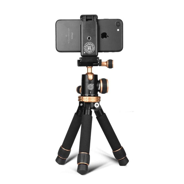 QZSD Q166Z Lightweight Aluminum Alloy Travel Mini Tripod with Ball Head for DSLR Camera Camcorder