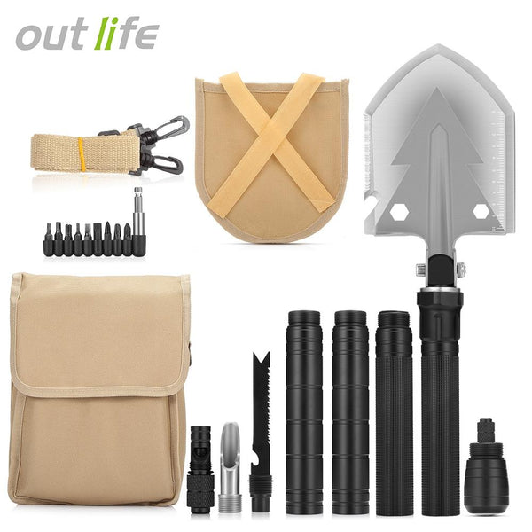 Outlife Military Folding Shovel with Carrying Bag Army Multi-tools for Camping - CBXMall.com | Best Prices ➤ Fast DELIVERY | ✈ Free Standard Shipping over 100+ Countries Worldwide