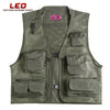 LEO 27913 - GR Outdoor Fishing Hunting Mesh Vest with Multiple Pockets