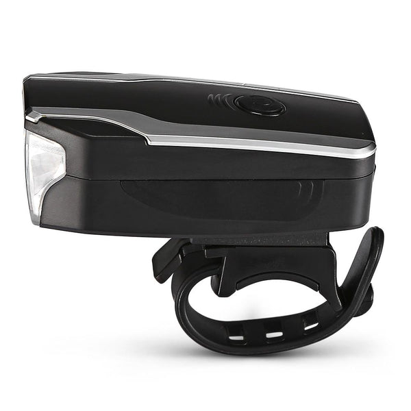 2599 Bicycle Headlight Bike Horn USB Charging Front Light with Anti-theft Alarm