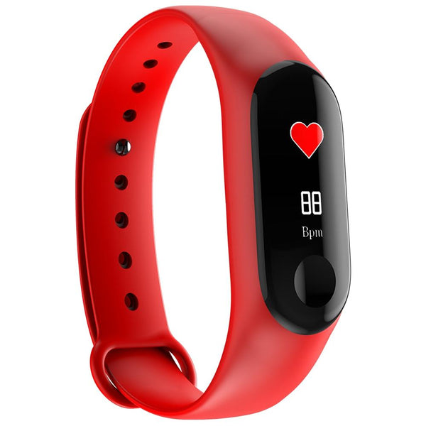 M3PLUS 0.96 inches Smart Bracelet Bluetooth 4.0 Heart Rate Monitoring Blood Pressure Functions