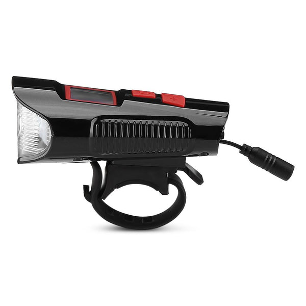 Bicycle Front Light LED USB Rechargeable Bike Torch with Computer Electric Horn
