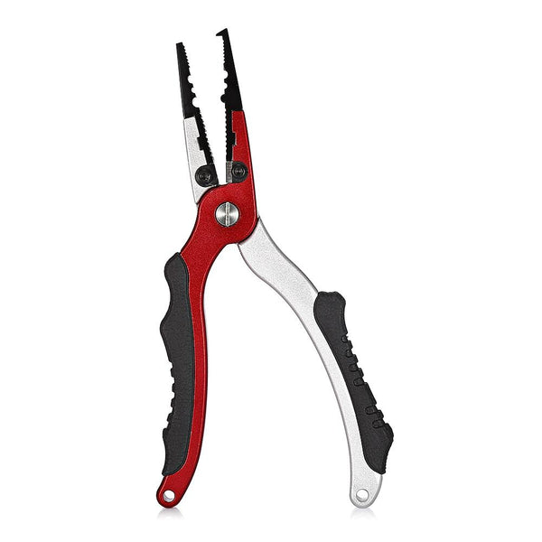 No. FG - 1038 Aluminum Alloy Fishing Pliers Split Ring Cutters with Sheath and Retractable Tether