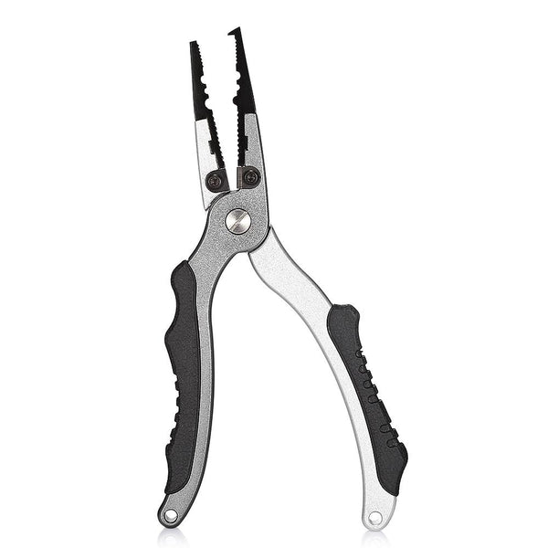No. FG - 1038 Aluminum Alloy Fishing Pliers Split Ring Cutters with Sheath and Retractable Tether