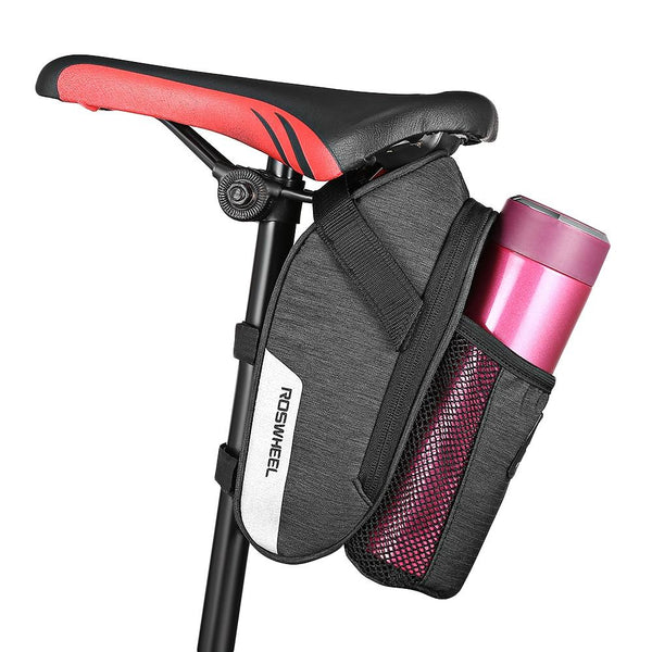 ROSWHEEL 131464 Bicycle Saddle Bag with Water Bottle Pocket