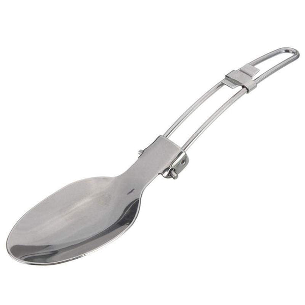 3 Pcs Portable Outdoor Camping Travel Picnic Foldable Stainless Steel Cutlery Spoon Fork Knife Tableware - Camping Cookware