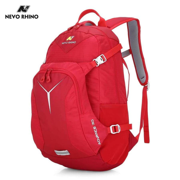 30L Outdoor Climbing Nylon Water-resistant Sports Backpack - RED - Hiking Backpacks