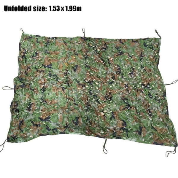1.53M x 1.99M Woodland Military Car Cover Hunting Camping Tent Camouflage Net Netting - Other Hunting Products