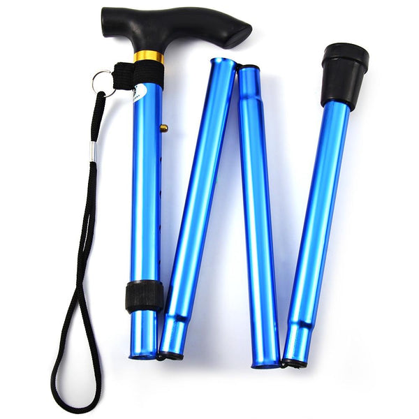 Adjustable Aluminum Metal Walking Stick Folding Collapsible Travel Cane with Non-slip Rubber Base - CBXMall.com | Best Prices ➤ Fast DELIVERY | ✈ Free Standard Shipping over 100+ Countries Worldwide