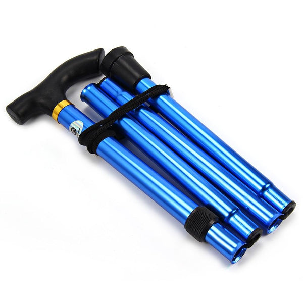 Adjustable Aluminum Metal Walking Stick Folding Collapsible Travel Cane with Non-slip Rubber Base - CBXMall.com | Best Prices ➤ Fast DELIVERY | ✈ Free Standard Shipping over 100+ Countries Worldwide
