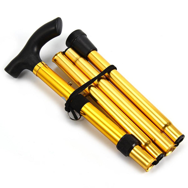 Adjustable Aluminum Metal Walking Stick Folding Collapsible Travel Cane with Non-slip Rubber Base - CBXMall.com | Best Prices ➤ Fast DELIVERY | ✈ Free Standard Shipping over 100+ Countries Worldwide