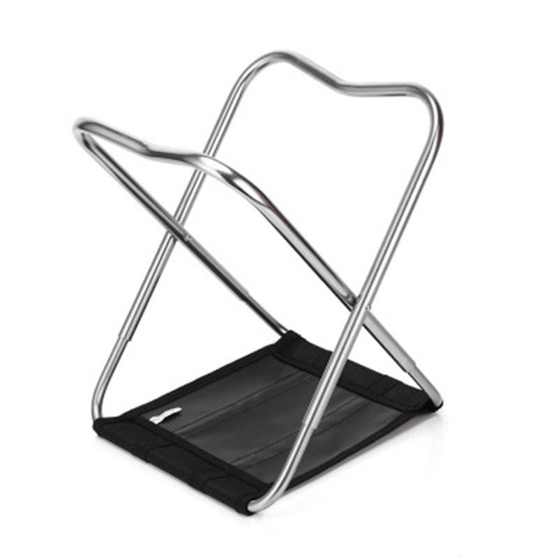 Small Portable Stainless Steel Fishing Seat Travel Barbecue Beach Backpacking Outdoor
