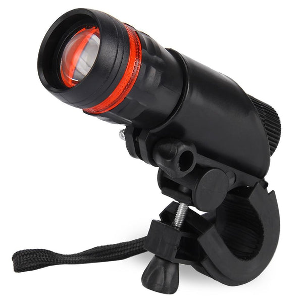 Q5 Waterproof 3W 140lm 3 Modes LED Bike Light Zoomable Flashlight with Torch Holder