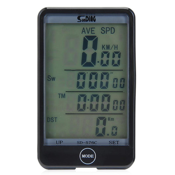 SD - 576C Waterproof Large Screen Mode Touch Wireless Bike Computer Speedometer with LCD Backlight
