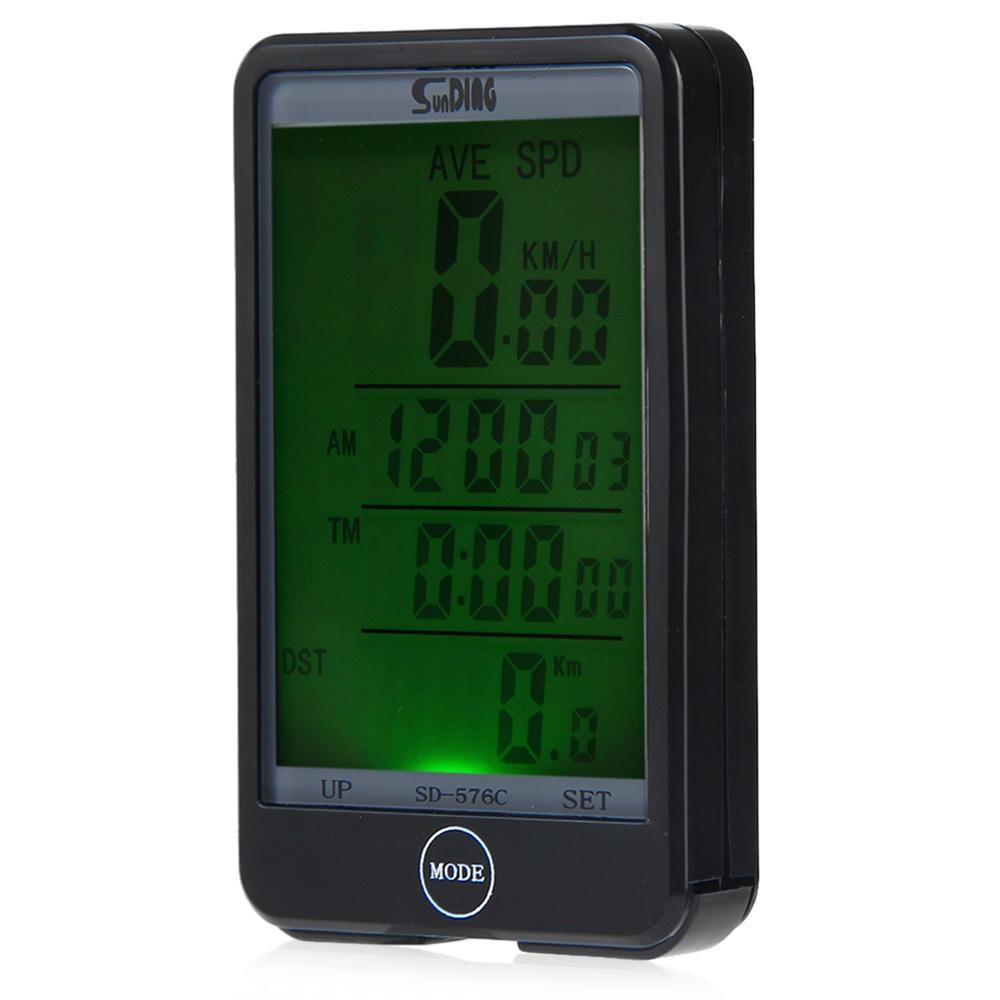 SD - 576C Waterproof Large Screen Mode Touch Wireless Bike Computer Speedometer with LCD Backlight