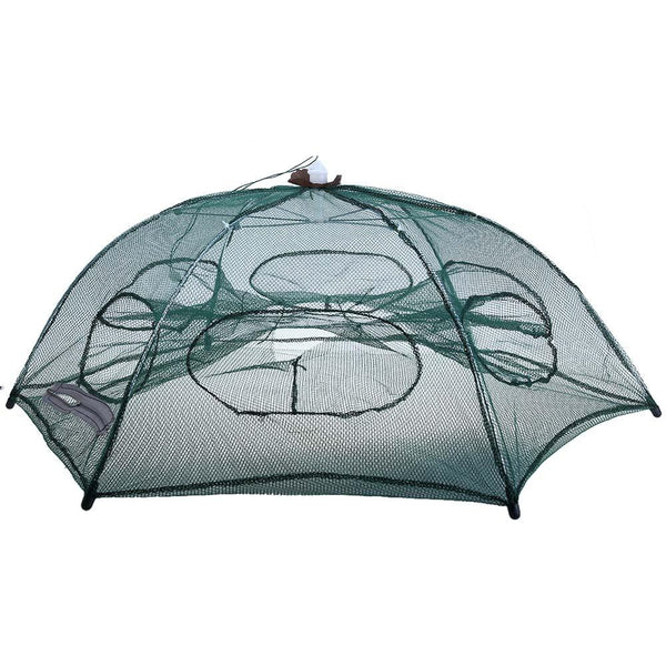 Foldable 6 Hole Automatic Retractable Fishing Shrimp Trap