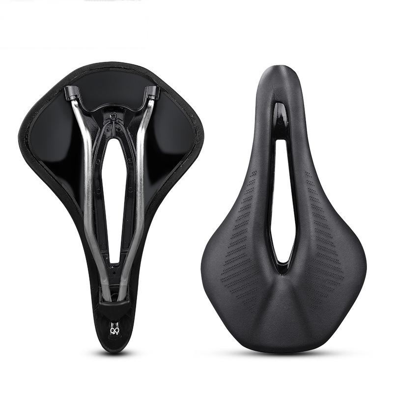 Micro Fiber Leather Molybdenum Steel Bike Saddle Hollow Carbon Bow Mountain Strong Racing Cushion