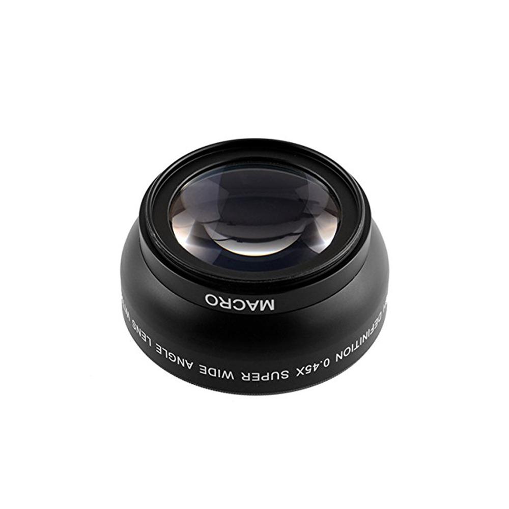 0.45x 52mm Super Fisheye Wide Angle Fixed Focus Lens For Canon Nikon Pentax Sony Minolta With 18-55m