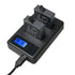 Dual Battery Charger with LCD Power Display for Gopro Hero 5 / 6