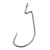 100 PCS High-carbon Steel Worm Offset Hook with Extra Wide Gap