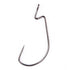100 PCS High-carbon Steel Worm Offset Hook with Extra Wide Gap