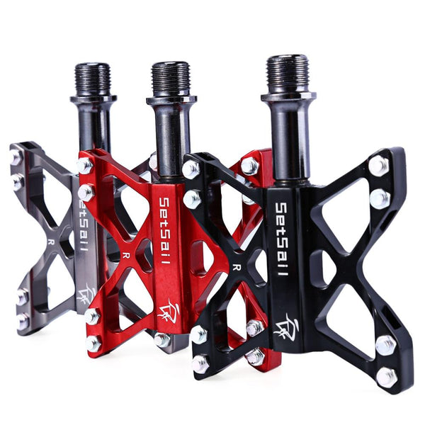 1 Pair SETSAIL 068 Mountain Bike Pedals Suitable BMX Flat with Butterfly Shape